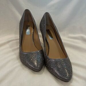 INC Pewter Beaded Stiletto Heels